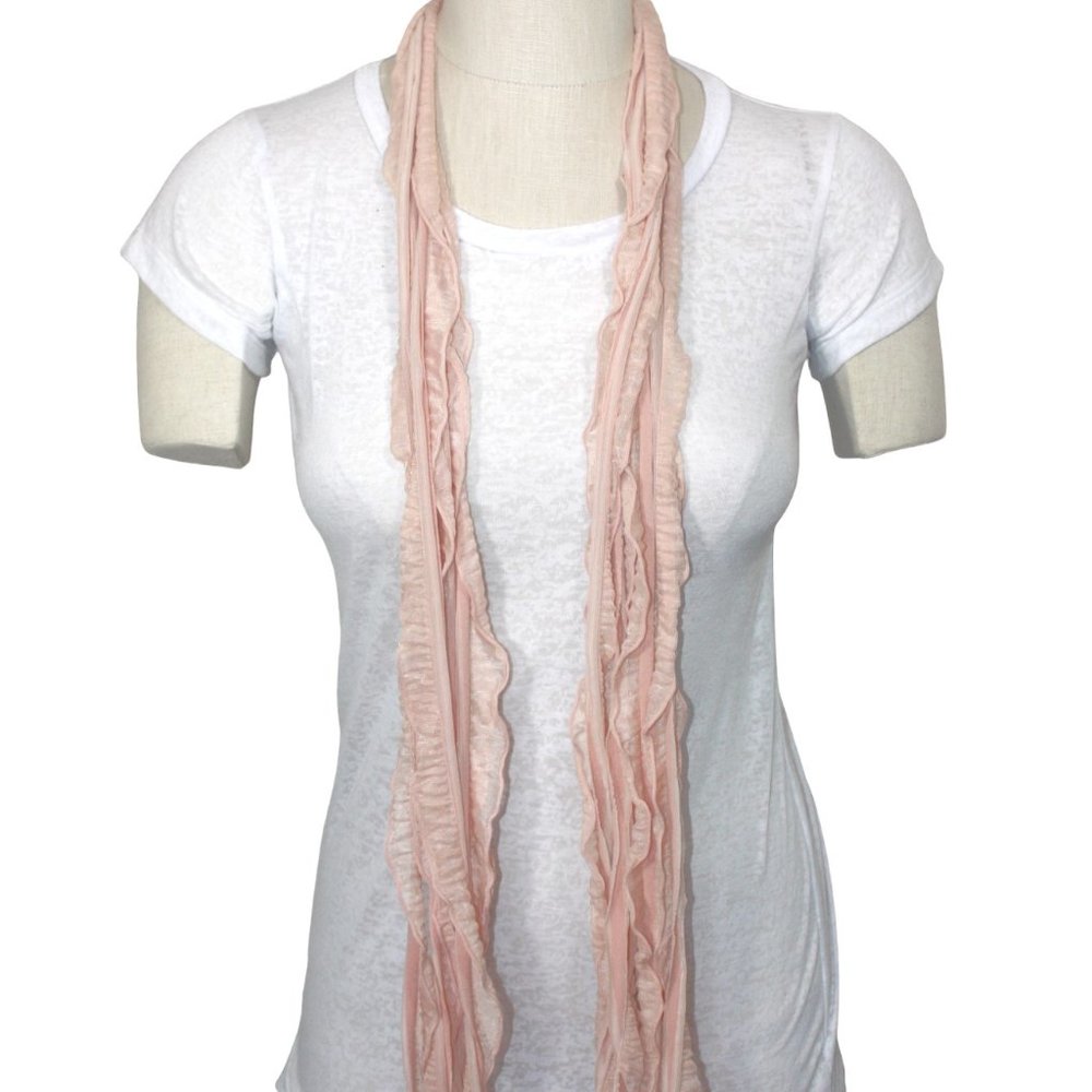 Fleshy Pink Flutter Scarf Lightweight Women Accessory Multiwear